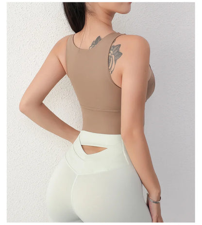 Chest Pad Tank Top Bra